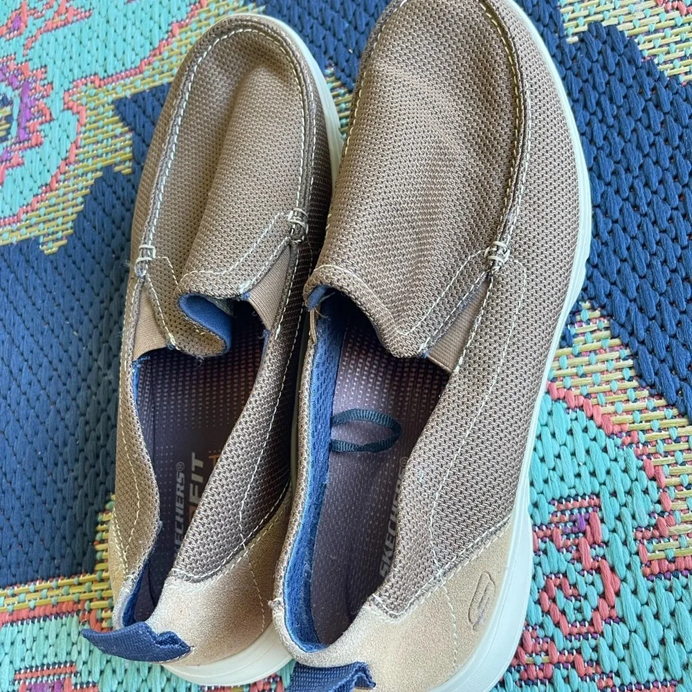 Sketchers Classic Fit Air Cooled Memory Foam Men’s Causal Slip on Shoes - Picture 5 of 6